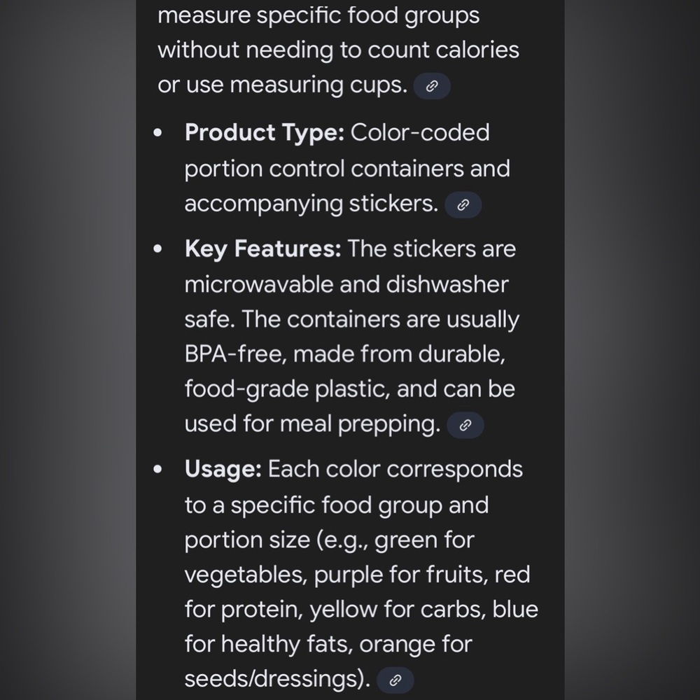 NIP Beachbody Color-Coded Portion Control Container Set w/Stickers; 7 Sizes - Picture 3 of 4